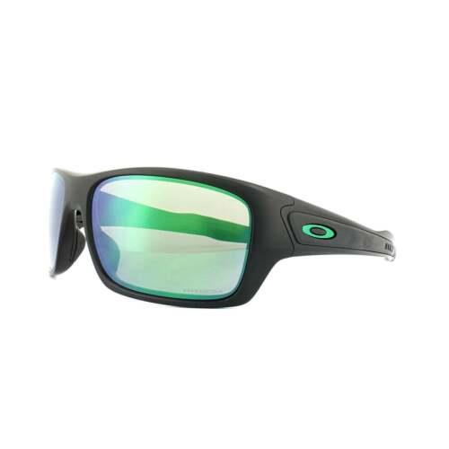 OO9263-45 Mens Oakley Turbine Polarized Sunglasses - Frame: Black, Lens: Green