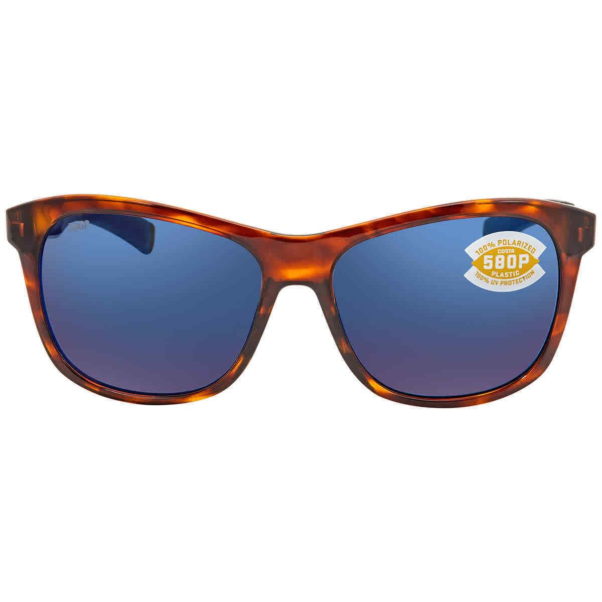 Costa Del Mar Vela Blue Mirror Polarized Polycarbonate Men`s Sunglasses Vla 10 - Frame: Multicolor, Lens: Blue