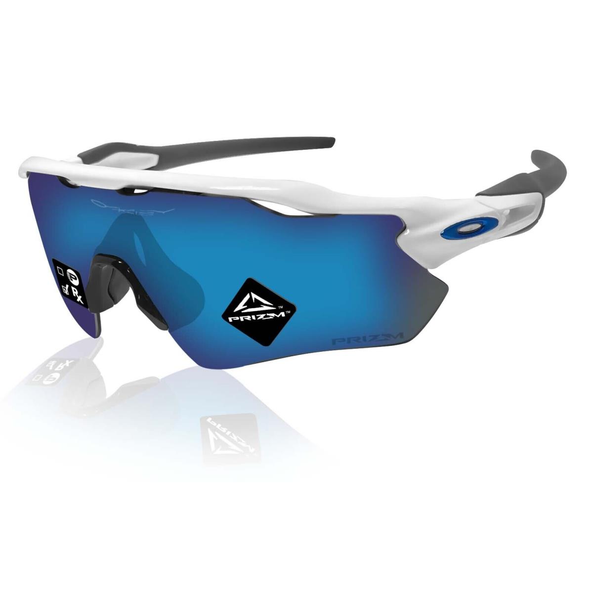 Oakley Radar EV Path Sunglasses White Prizm Sapphire Lens OO9208