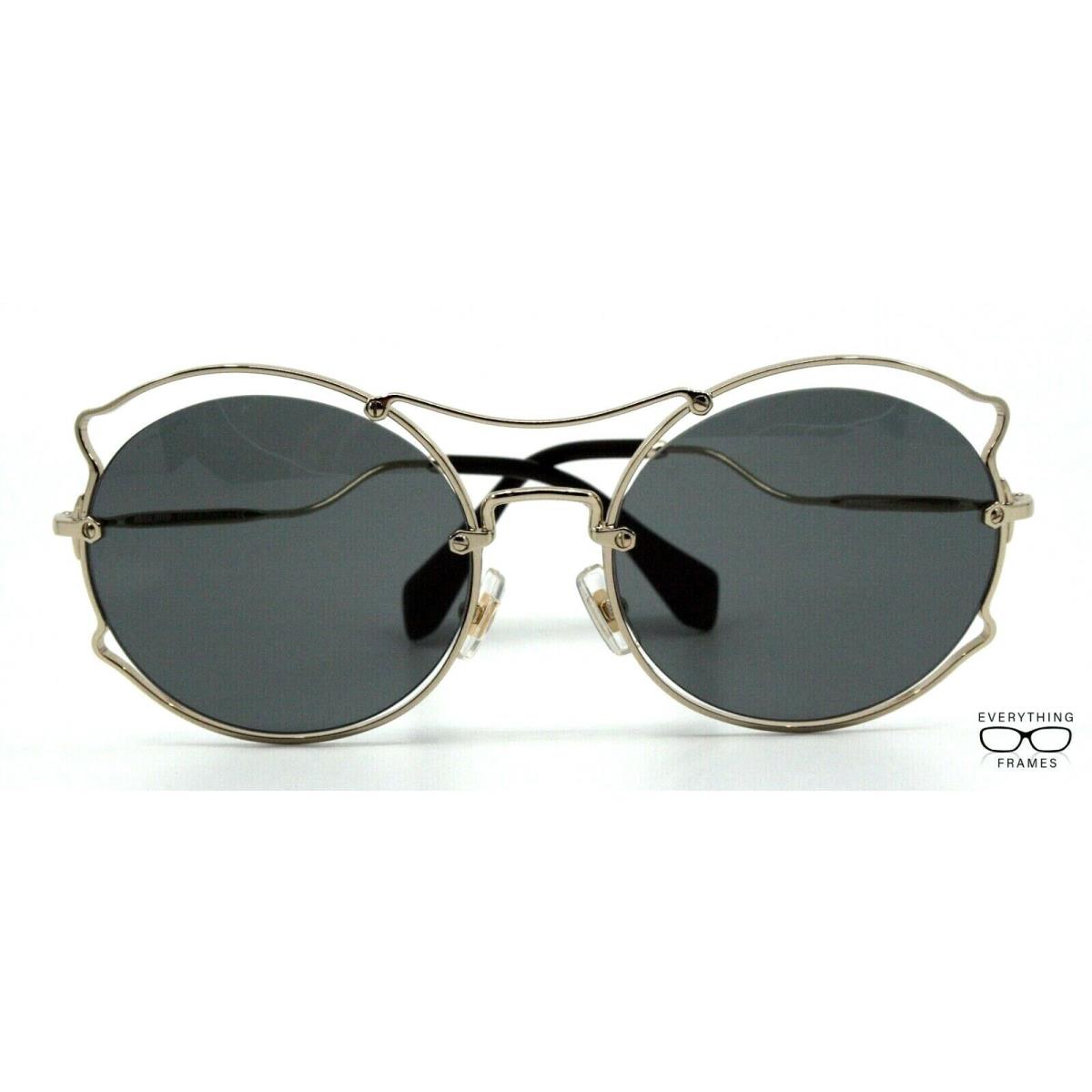 Miu Miu MU50S ZVN-9K1 Gold with Gray Sunglasses 57