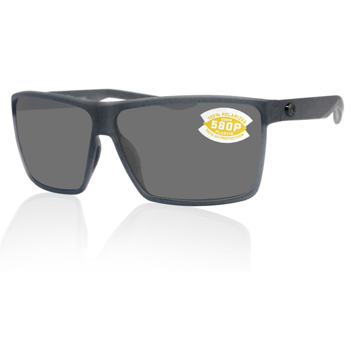 Costa Del Mar Rincon Matte Smoke Frame Gray 580 Polarized Plastic Lens