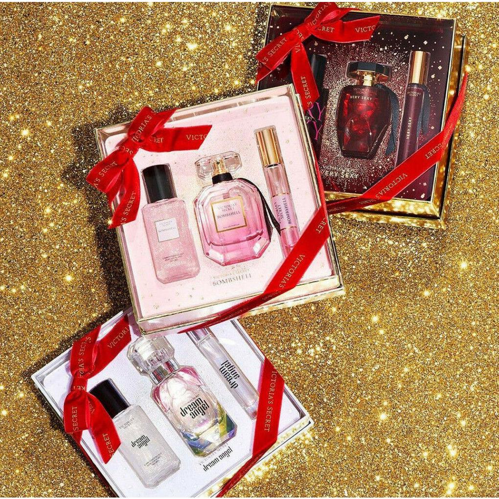 Victoria`s Secret Perfume Eau De Parfum Luxe Gift Set 3 Pcs 1.7oz Mist Bombshell