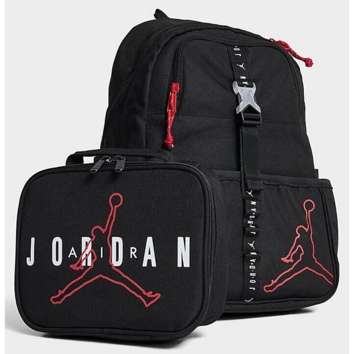 Nike Jordan Kid Backpack 13 Laptop Lunch Box Black School Bag 9A0775