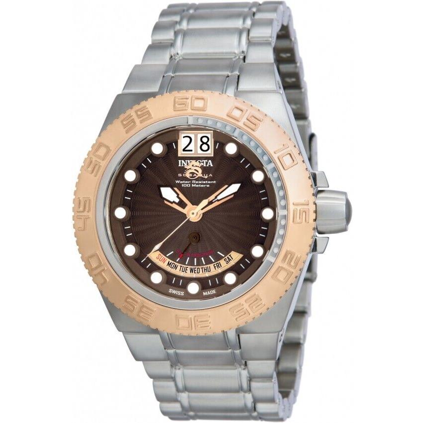 Invicta 10870 Men`s Subaqua Rose-gold Brown Dial Stainless Steel Watch