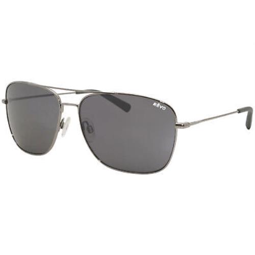 Revo Harbor RE1082 00 Sunglasses Men`s Gunmetal/graphite Polarized Lenses 60mm - Gunmetal Frame, Gray Lens
