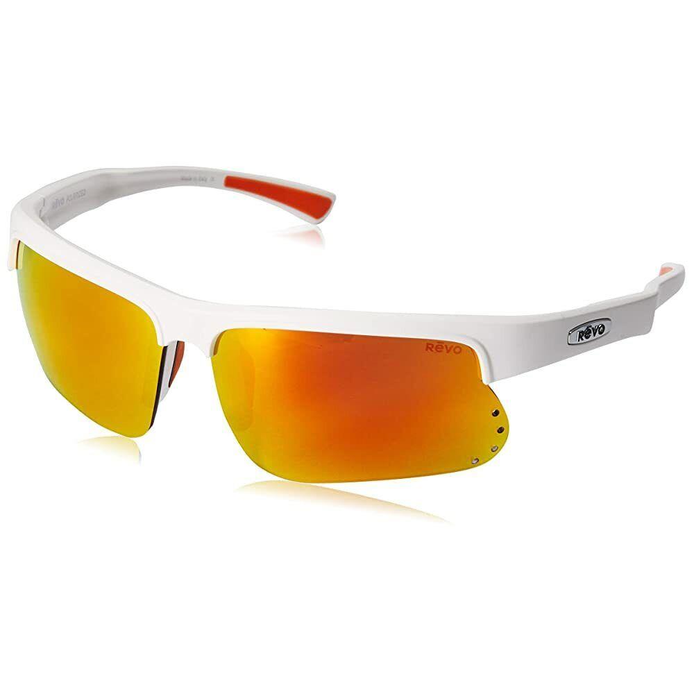 Revo Men`s Sunglasses Cusp S 1025 Color 09OG White Solar Orange Polarized Lens - Frame: White, Lens: Orange