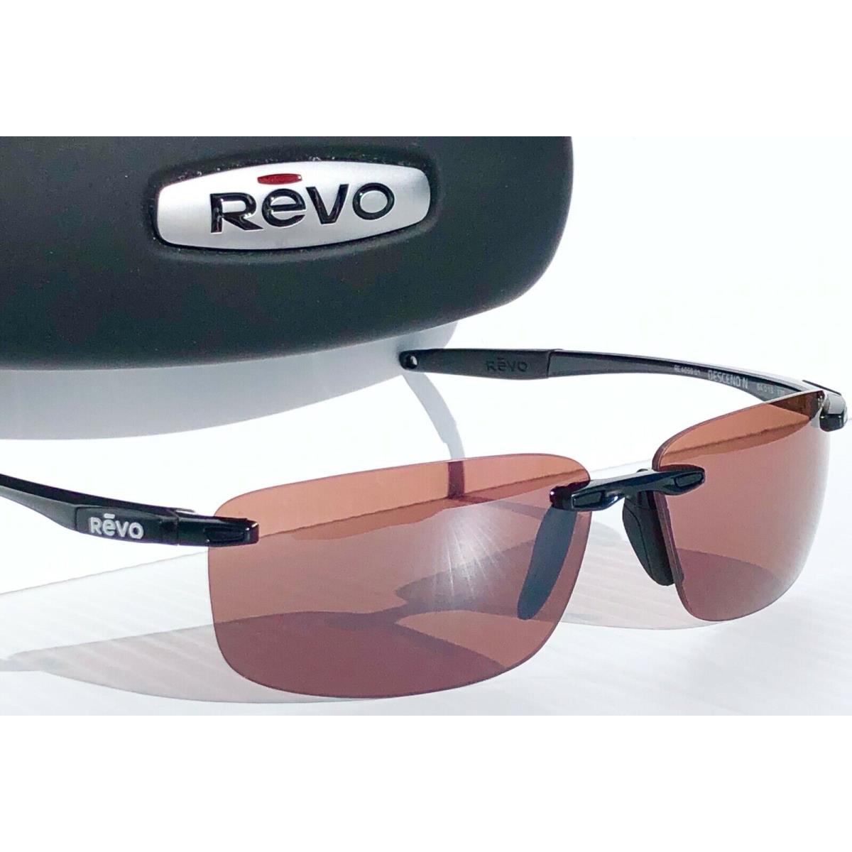 Revo Descend N Black Polarized Brown Golf Lens Sunglass 4059 01 GO