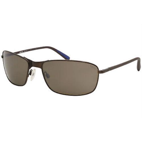 Revo Decoy RE1084 02 Sunglasses Men`s Brown/terra Polarized Lenses Rectangular - Brown Frame, Brown Lens