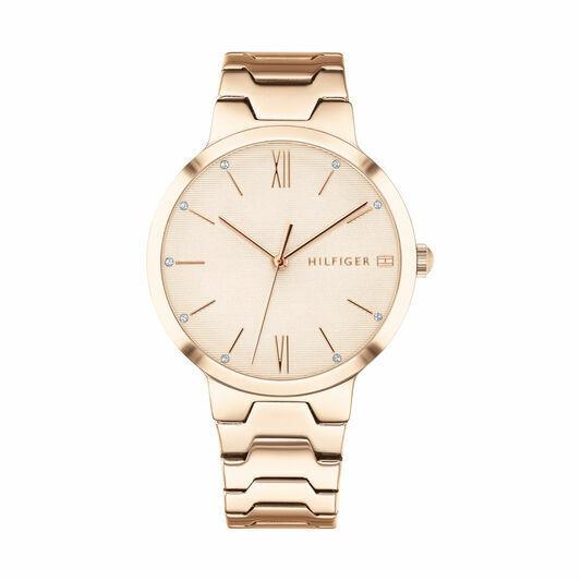 Tommy Hilfiger Ladies Pale Rose Gold Stainless Steel Bracelet Watch 1781959