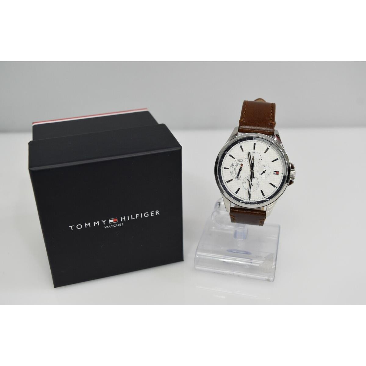 Tommy Hilfiger Brown Leather White Dial 1791614 Watch