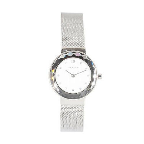 Skagen Leonora 456SSS Women`s 25mm Stainless Steel Mesh Quartz Watch
