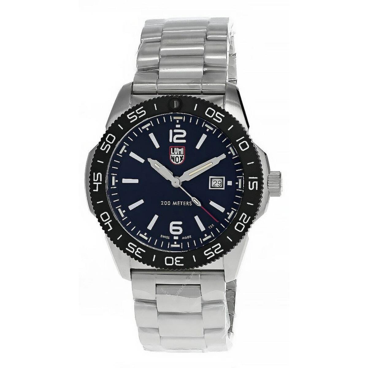 Luminox Navy Seal 3120 44MM Quartz S-steel Blue Dial Men`s Watch XS.3123 - Blue Dial, Silver Band