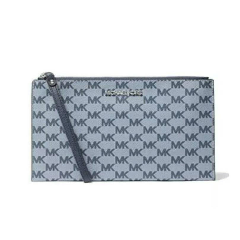 Michael Kors Jet Set Logo Coated Canvas Pouch New