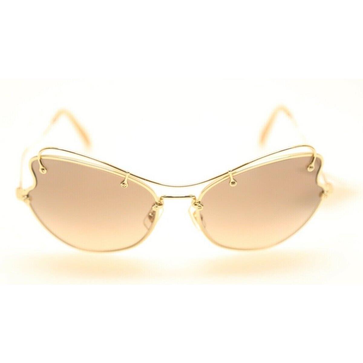 Miu Miu MU 56R ZVN3D0 Pale Gold /brown Gradient 61mm Sunglasses 470