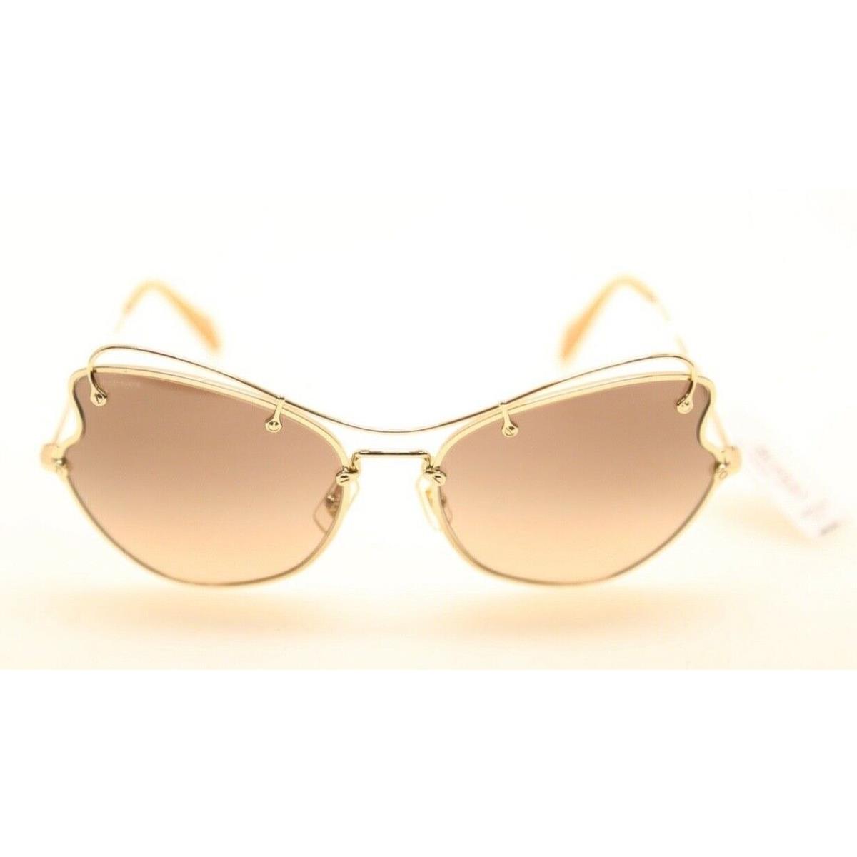 Miu Miu MU 56R ZVN3D0 Pale Gold /brown Gradient 61mm Sunglasses 350