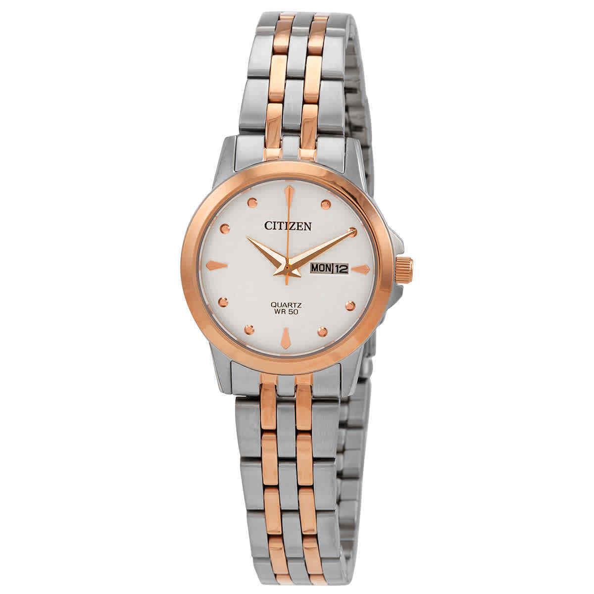 Citizen Quartz Silver Dial Two-tone Ladies Watch EQ0605-53A