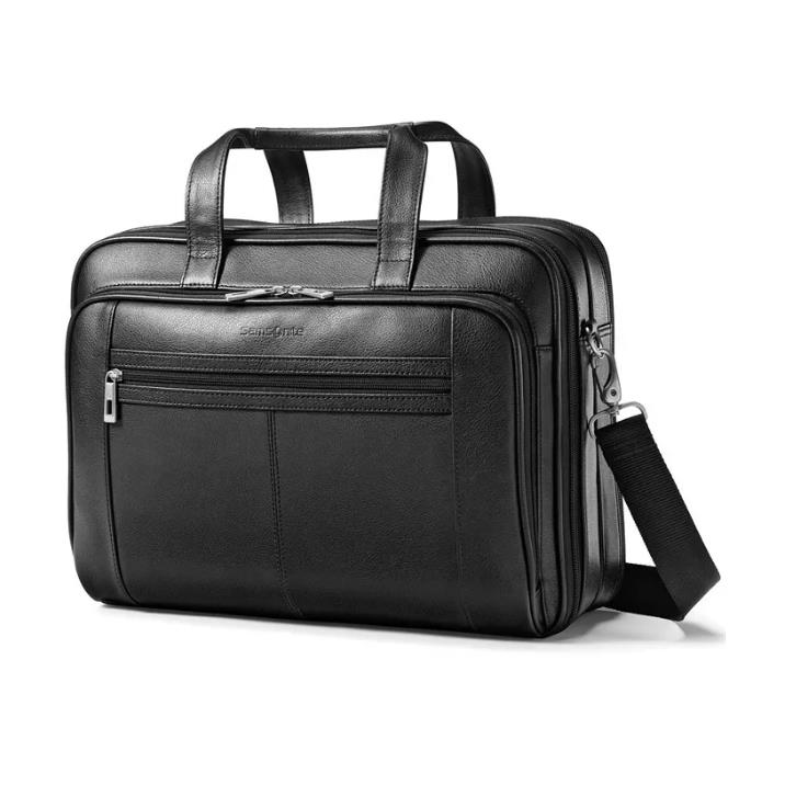 Samsonite Leather Checkpoint Friendly Laptop Briefcase 5008