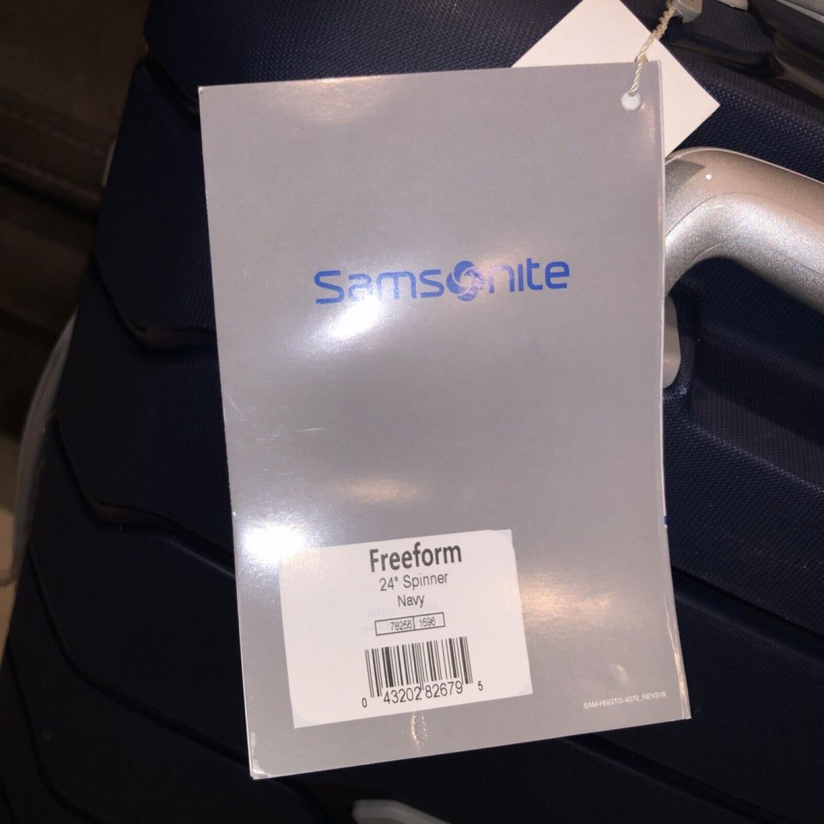 Samsonite Freeform Luggage with Double Spinner Wheels Navy 24 Inch