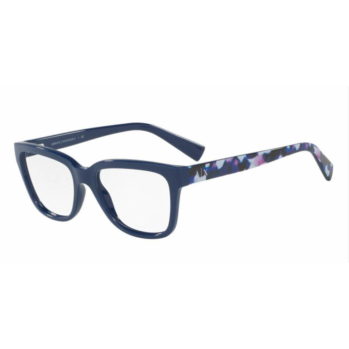 Armani Exchange AX3036 8193 Blue Square Women`s 53 mm Eyeglasses