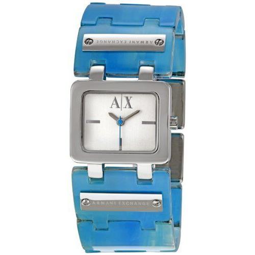 Armani Exchange Blue Plastic Strap Ladies Watch AX3110