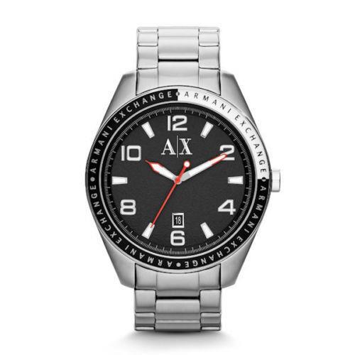 Armani Exchange AX1303 Men`s Zacharo Black Dial Stainless Steel Watch