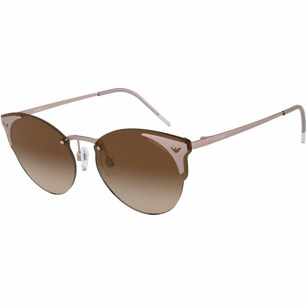 Giorgio Armani Sunglasses EA2082 3004/13 Rose Gold Frames Brown Lens 59mm ST