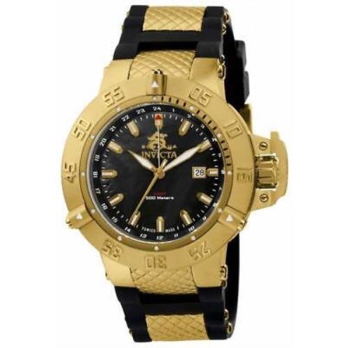 Swiss Made Invicta 1149 Subaqua Noma Iii Gmt Black Mop Dial Men`s Watch - Dial: , Band: Gray