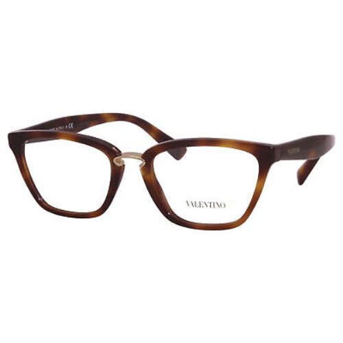 Valentino VA3016 5011 Eyeglasses Women`s Havana/gold Full Rim Optical Frame 51mm