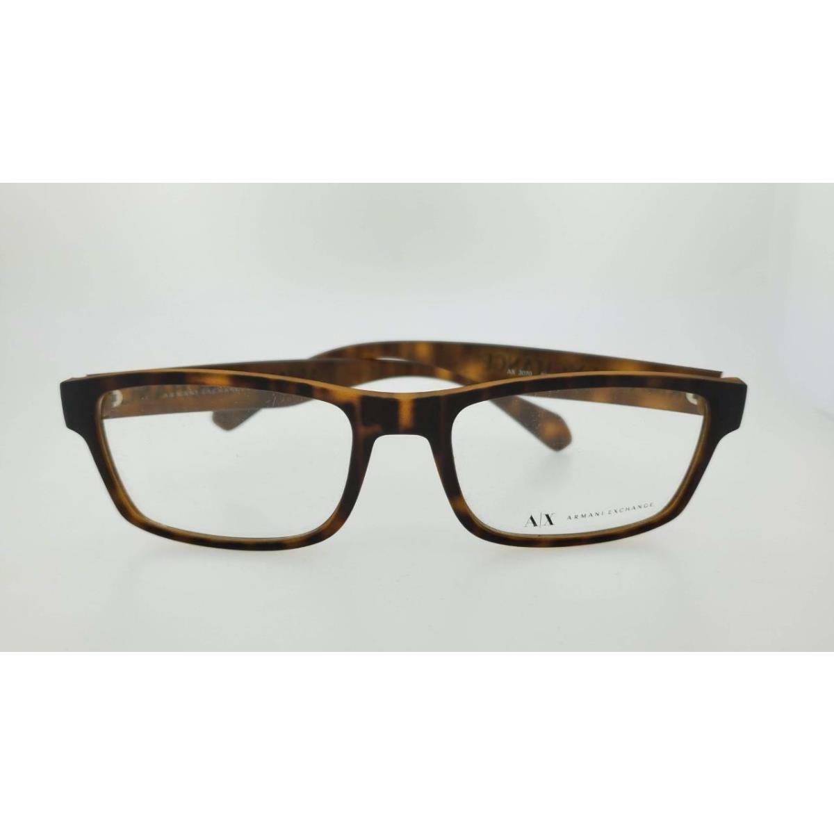 Armani Exchange 3070 8029 55MM Matte Havana Frame Clear Demo Lenses