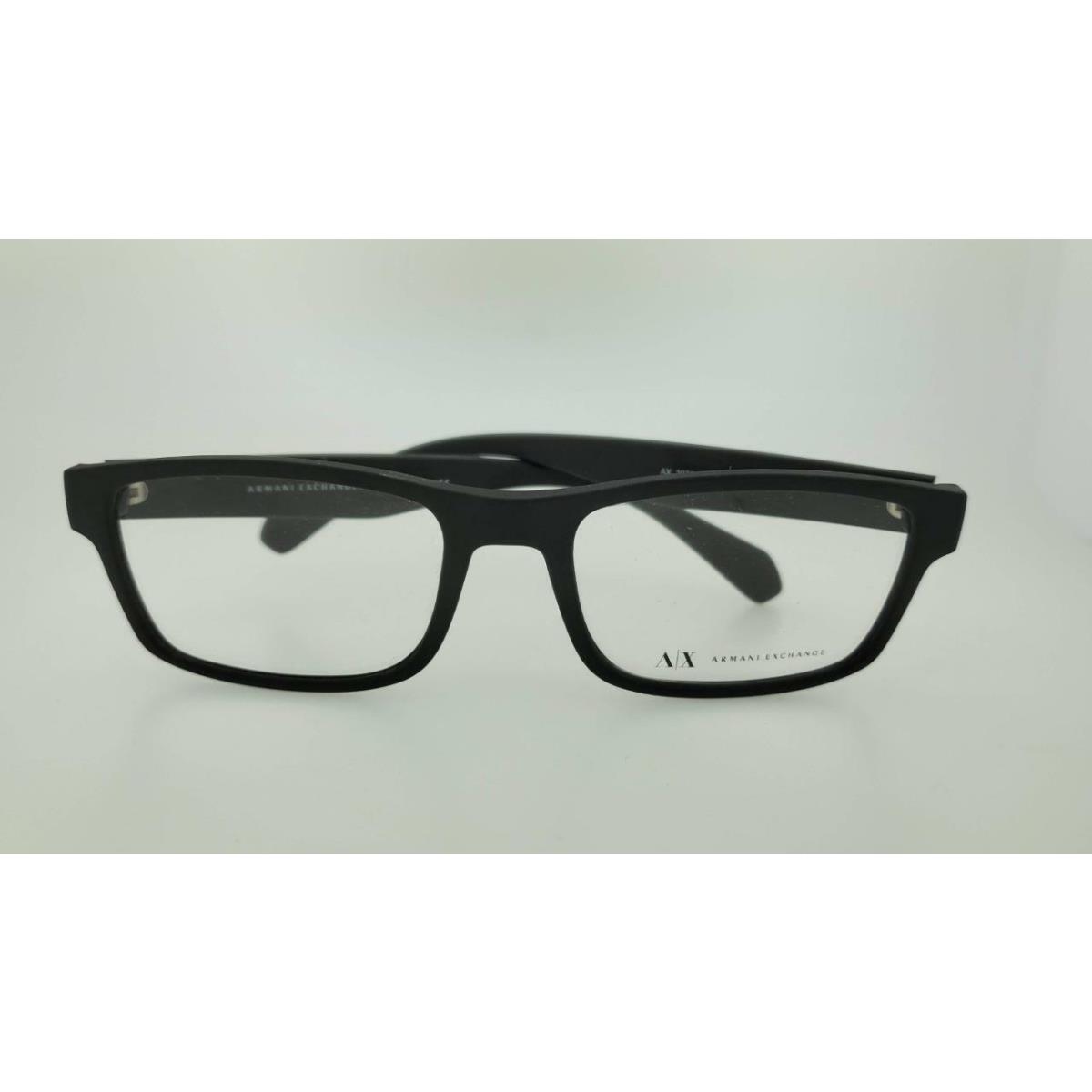 Armani Exchange 3070 8078 55MM Matt Black Frame with Clear Demo Len