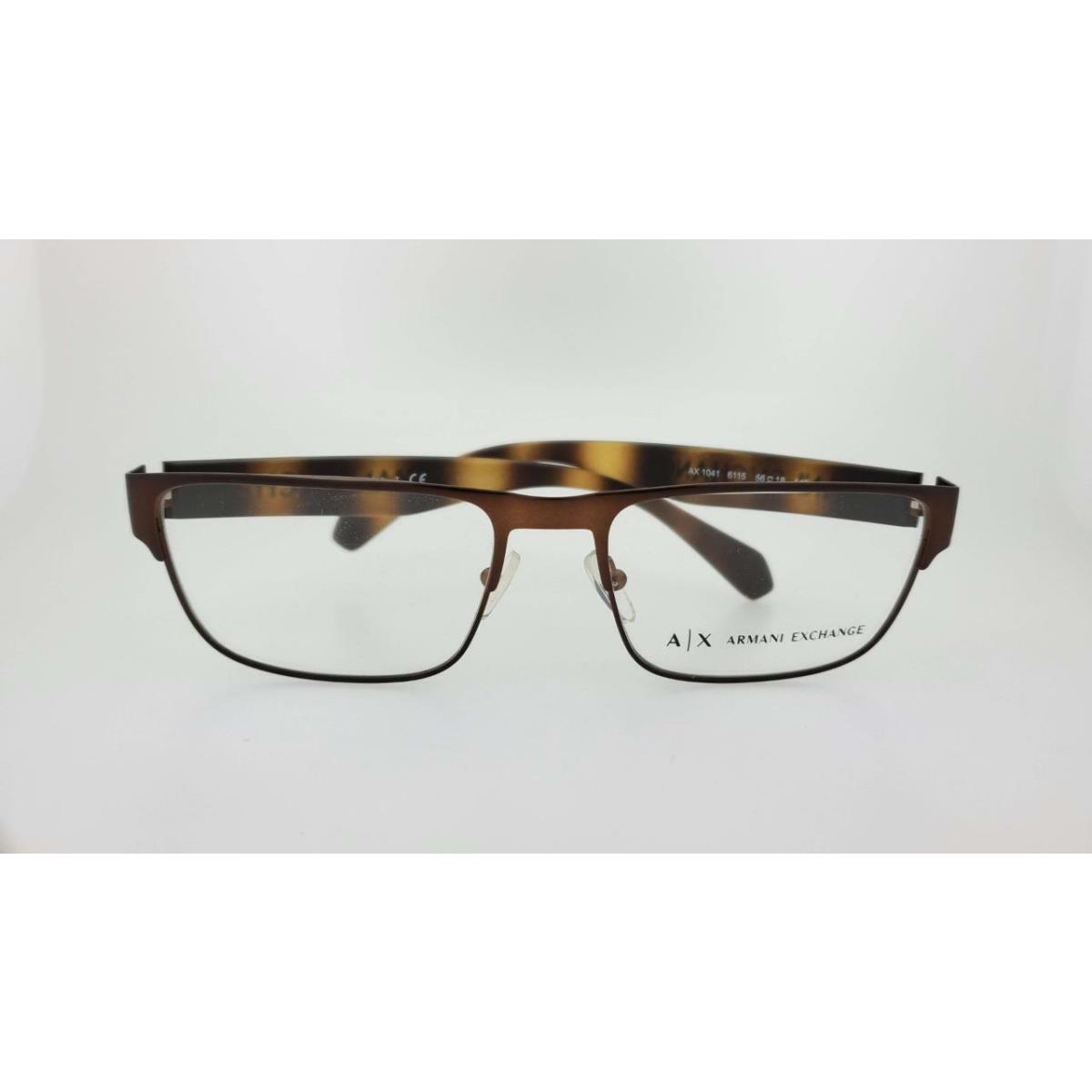 Armani Exchange 1041 6115 56MM Matt Brown Frame Havana Arms with CL