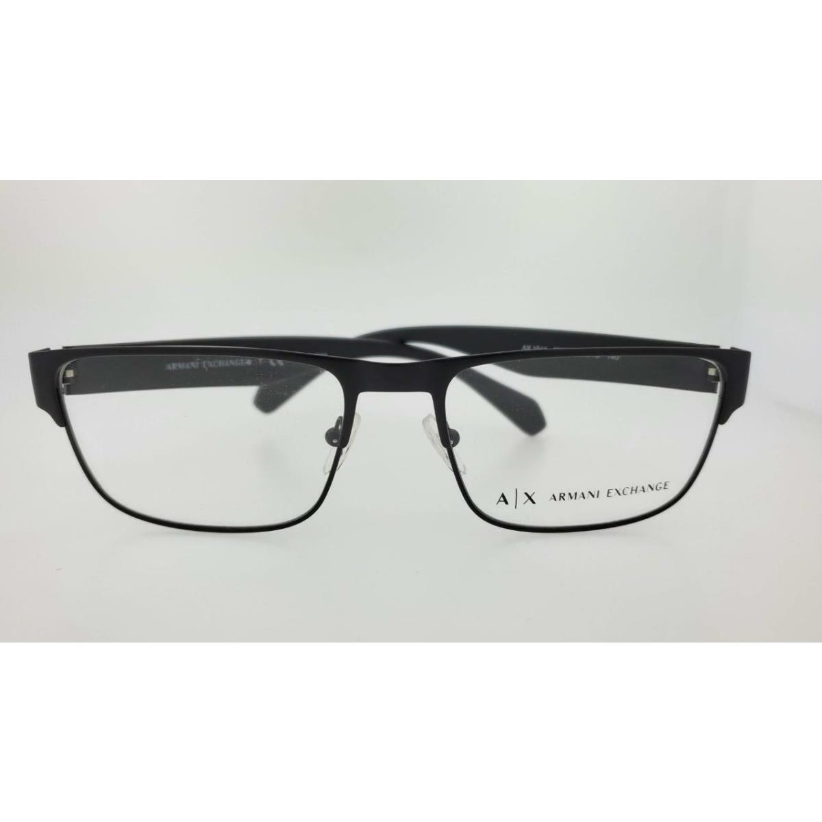 Armani Exchange 1041 6063 56MM Matt Black Frame with Clear Demo Len