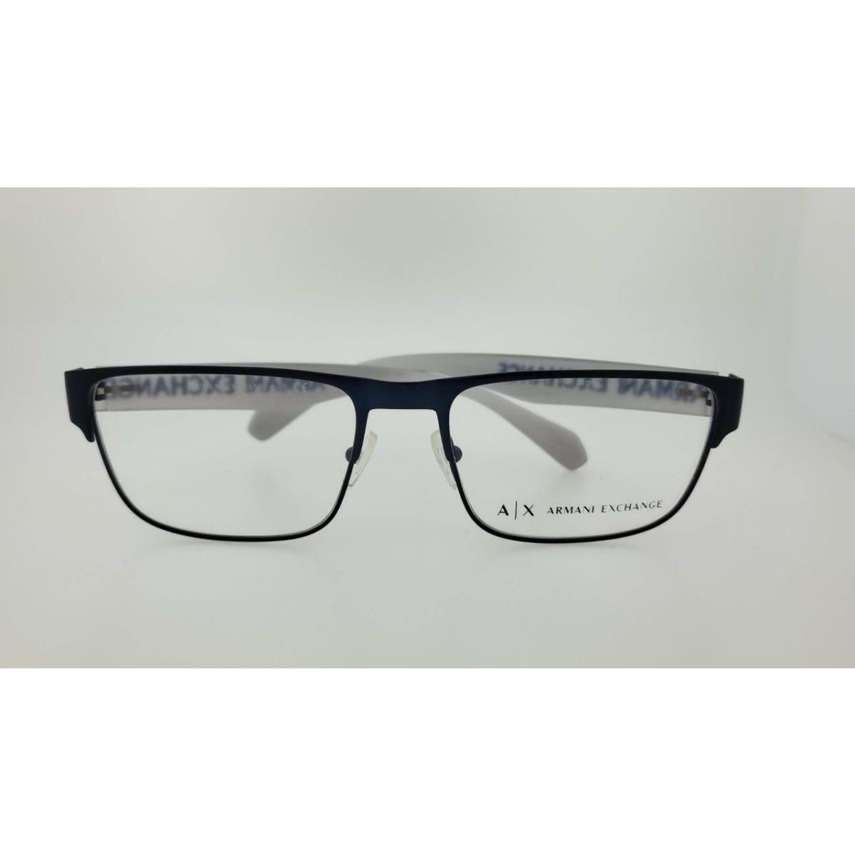 Armani Exchange 1041 6113 56MM Matt Blue Frame Clear Arms Clear Len