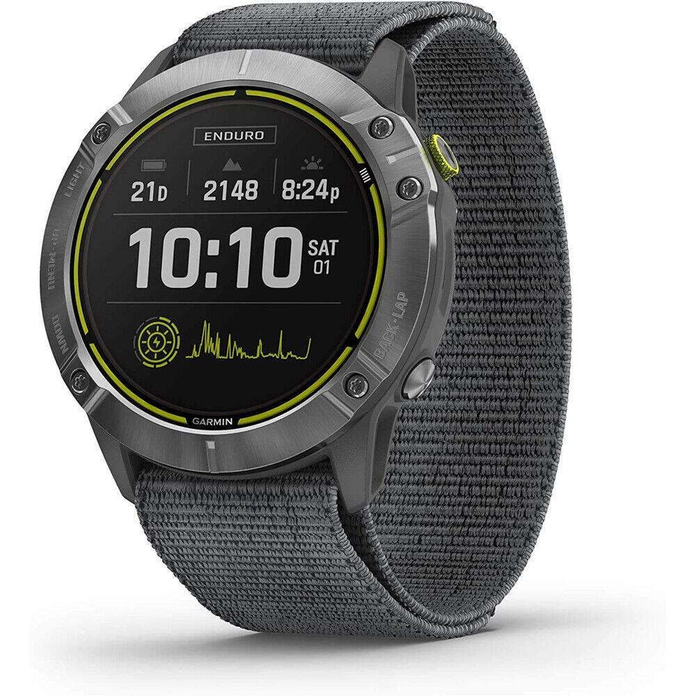 Garmin Enduro Steel with Gray Ultrafit Nylon Strap