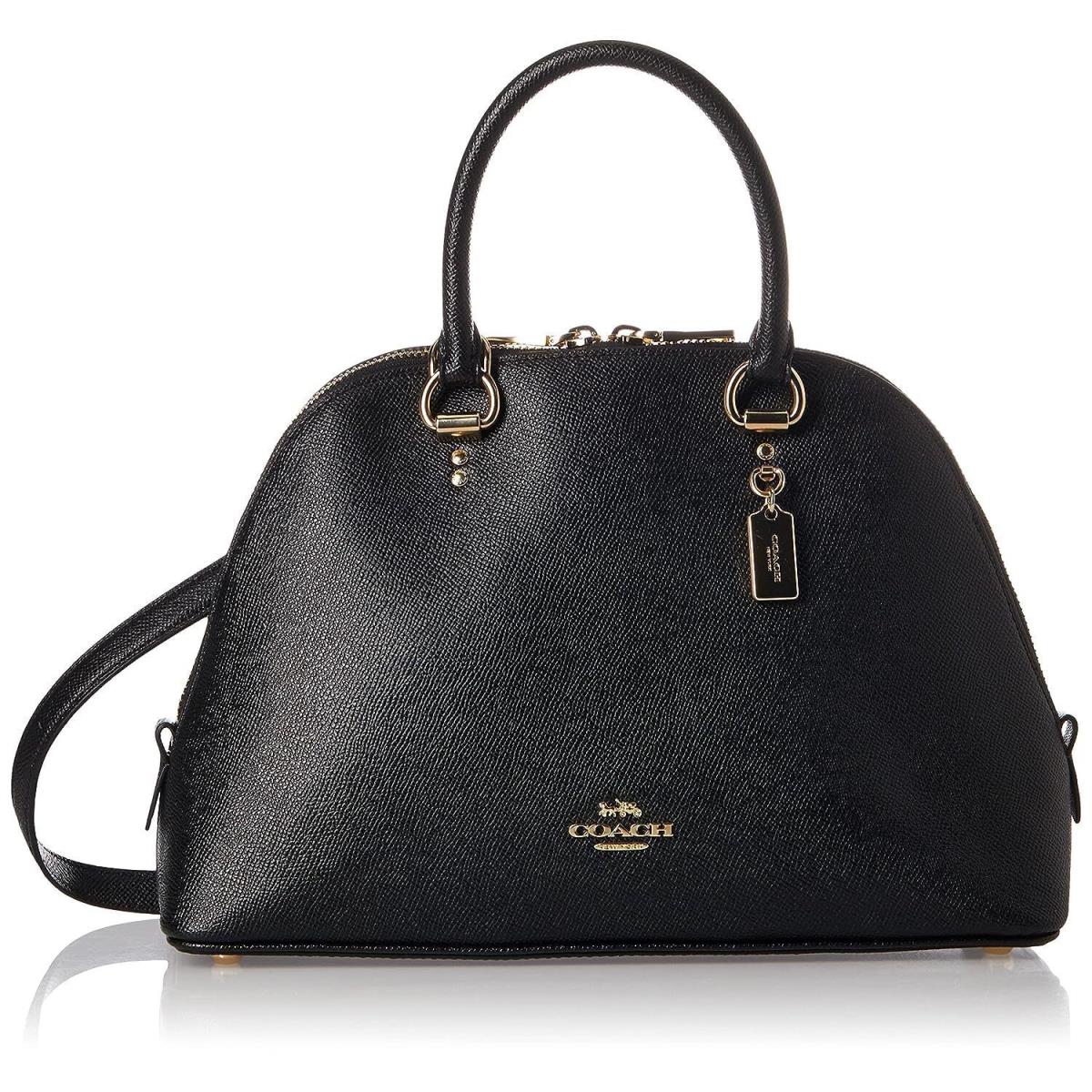 Coach Katy Satchel In Signature Canvas Black