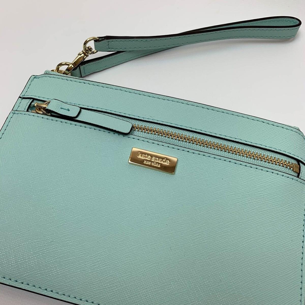 Kate Spade Tinie Newbury Lane Graceblue Leather Wristlet Wallet WLRU2509