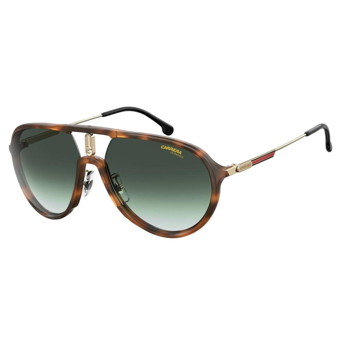 Carrera 1026S 0086 9K Sunglasses Havana Frame Green Shaded Lenses 59mm