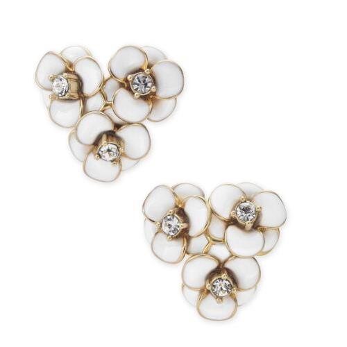 Kate Spade Gold Tone Cluster Flower Earrings Shine on M40