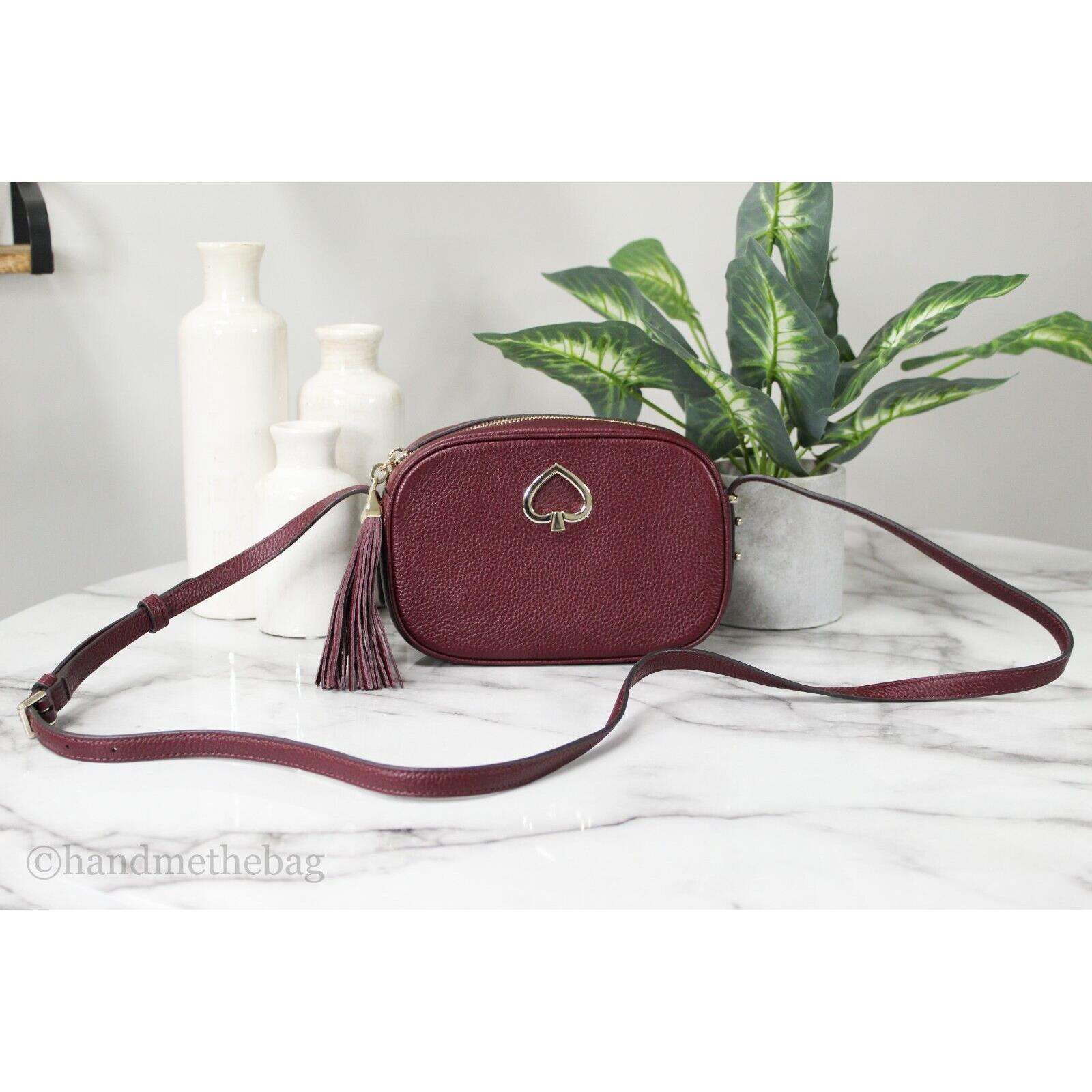 Kate Spade Kourtney Small Pebble Leather Cherrywood Camera Bag