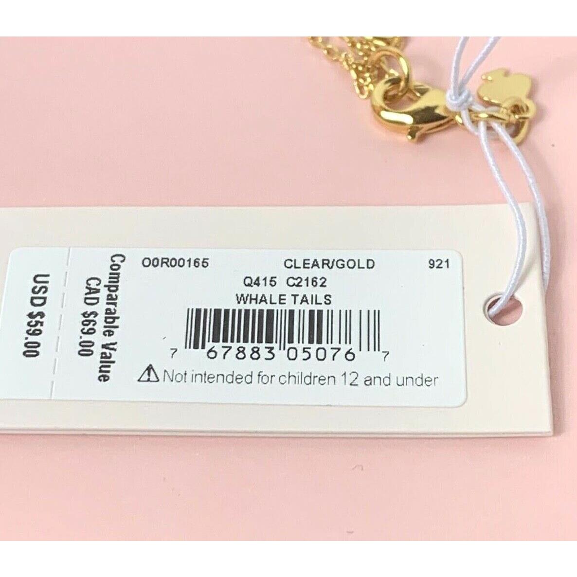 Kate spade store whale tail necklace