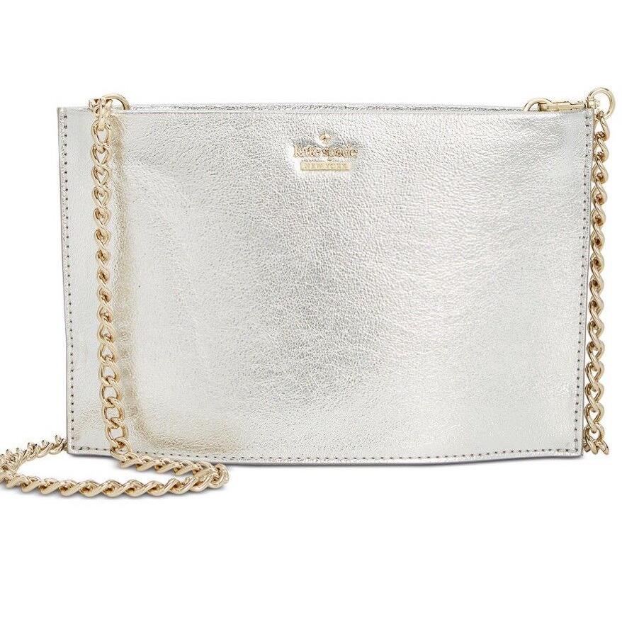 Kate Spade York Higland Drive Mini Sima Crossbody Bag Platino Gold Cha