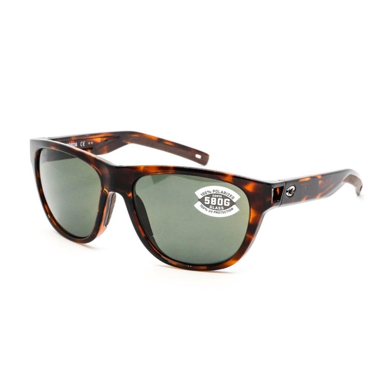 Costa Del Mar Bayside Sunglasses Tortoise Frame / Grey 580G Glass Lens