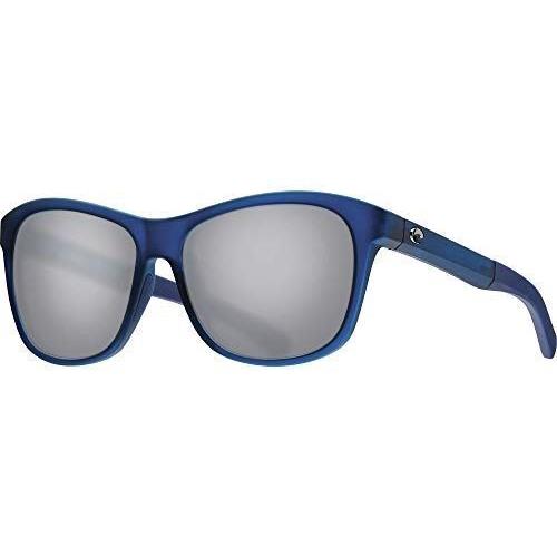 Costa Vela Sunglasses - Ocearch Matte Deep Teal Crystal Frame - Gray Silver Mirr