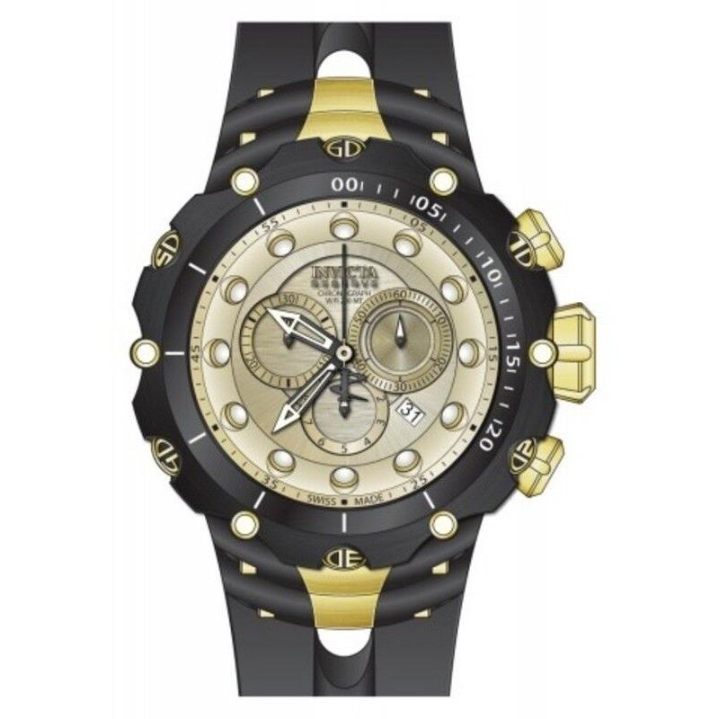 Invicta Men`s 80480 Venom Champagne Dial Chronograph Polyurethane Quartz Watch