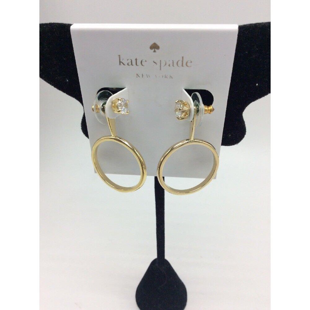 Kate Spade Cubic Zirconia Front Back Hoop Earrings S114
