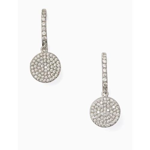 Kate Spade Shine On Pave Drop Earrings Clear/silver 12