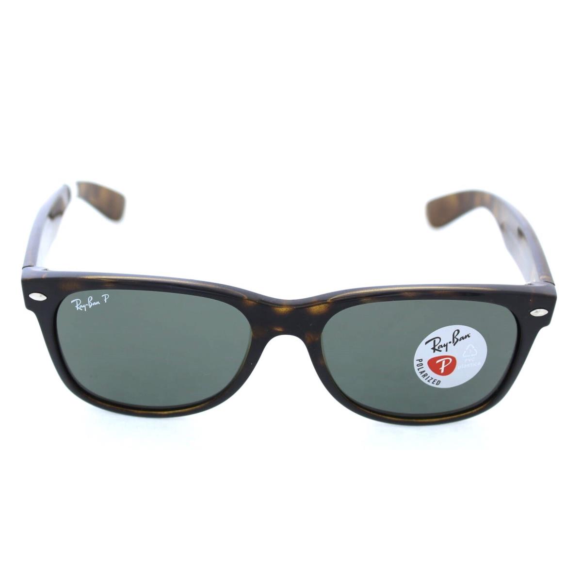 Ray-ban Unisex Wayfarer RB2132 Polarized Sunglasses Tortoise - Frame: Tortoise, Lens: Green