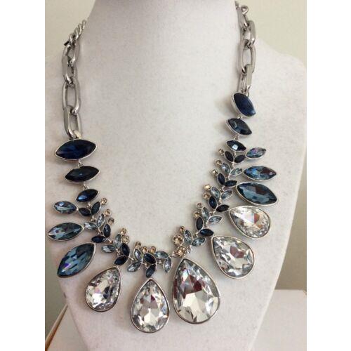 Givenchy Blue Ombra Crystal Statement Necklace 206B