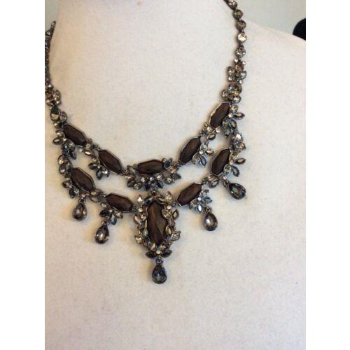 Givenchy Hemitate Tone Dark Wood Frontal Necklace 182 GN