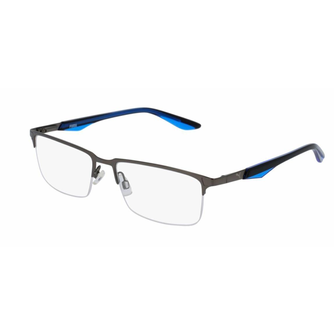 Puma PU 0064O 004 Black Blue Rectangle Men`s Eyeglasses